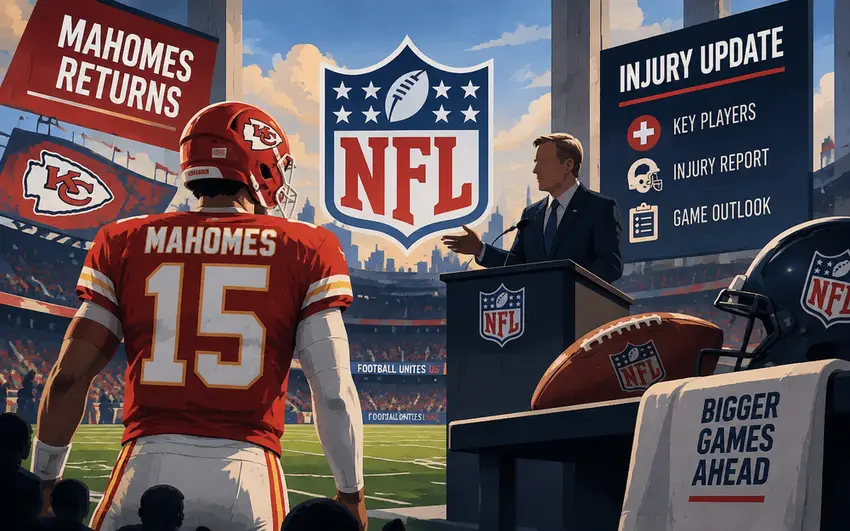 Illustration of a quarterback returning to the field under stadium lights, evoking the storylines shaping Week 2 of the NFL season.